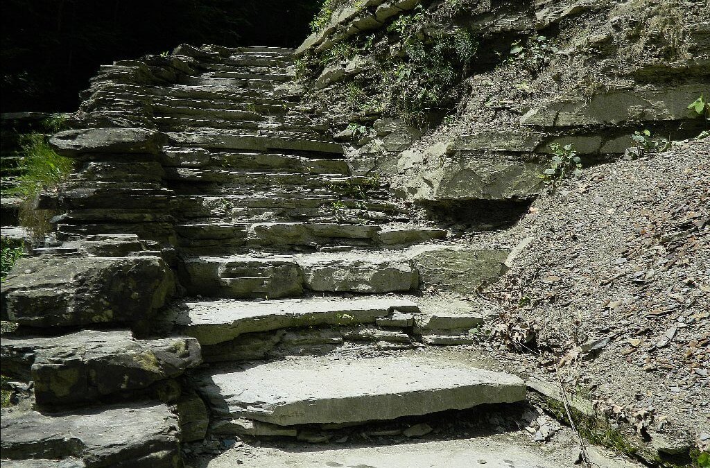 Slate Steairway i Stonybrook Park